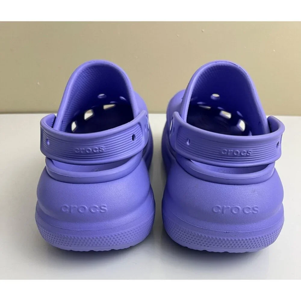 Crocs Classic Crush Violet Purple  Platform Clog Womens 9 Mens 7 Slip On Chunky - Picture 3 of 7